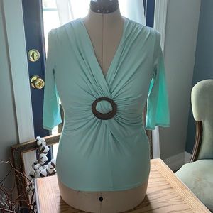 Mint Green Ruched Women's Top